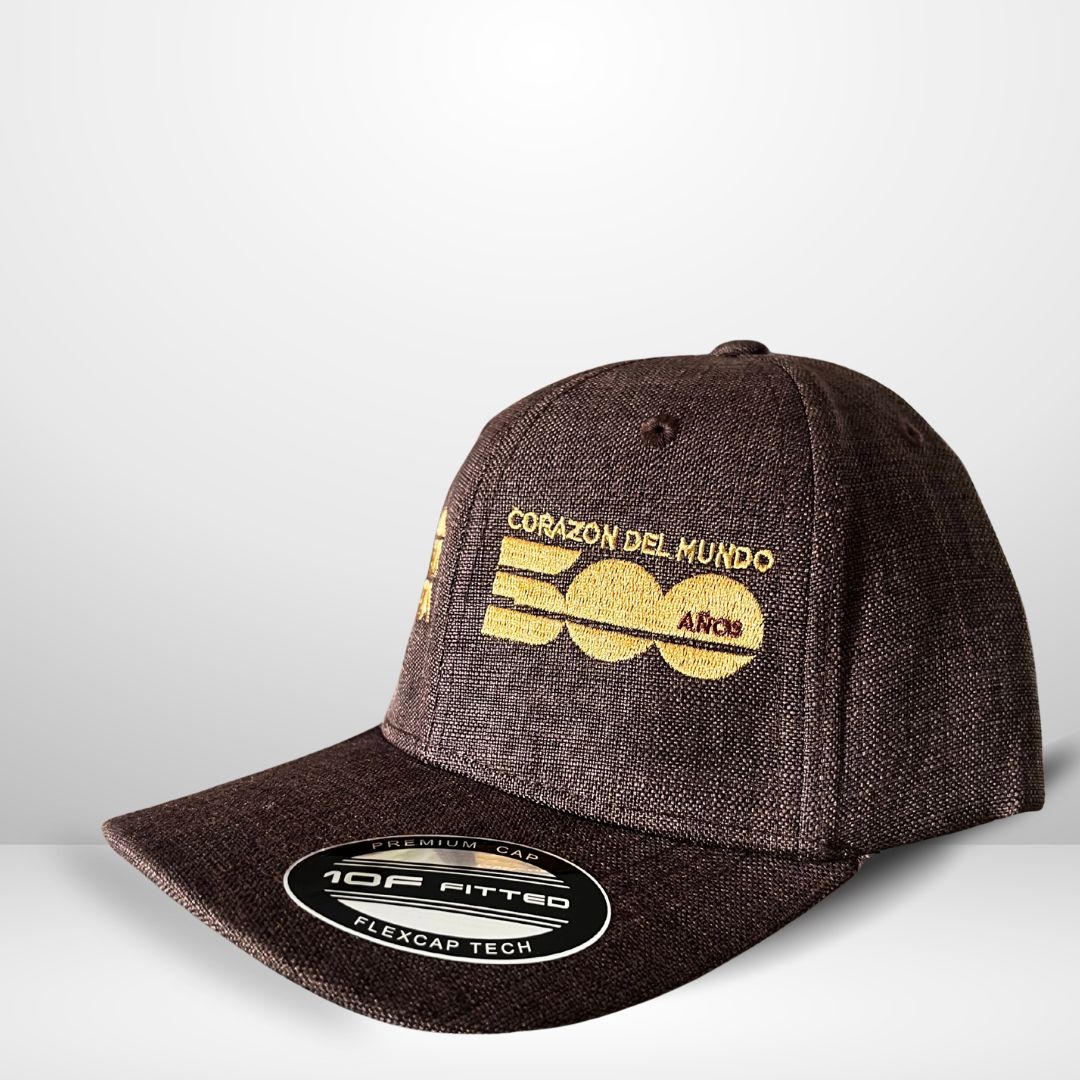Gorra Conmemorativa 500 Años – Marrón con Bordado Dorado