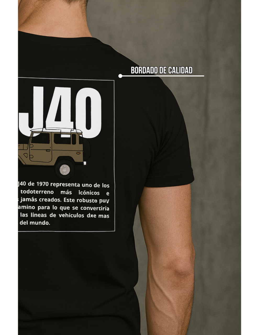 Camiseta Negra Toyota FJ40 – Espíritu Aventurero